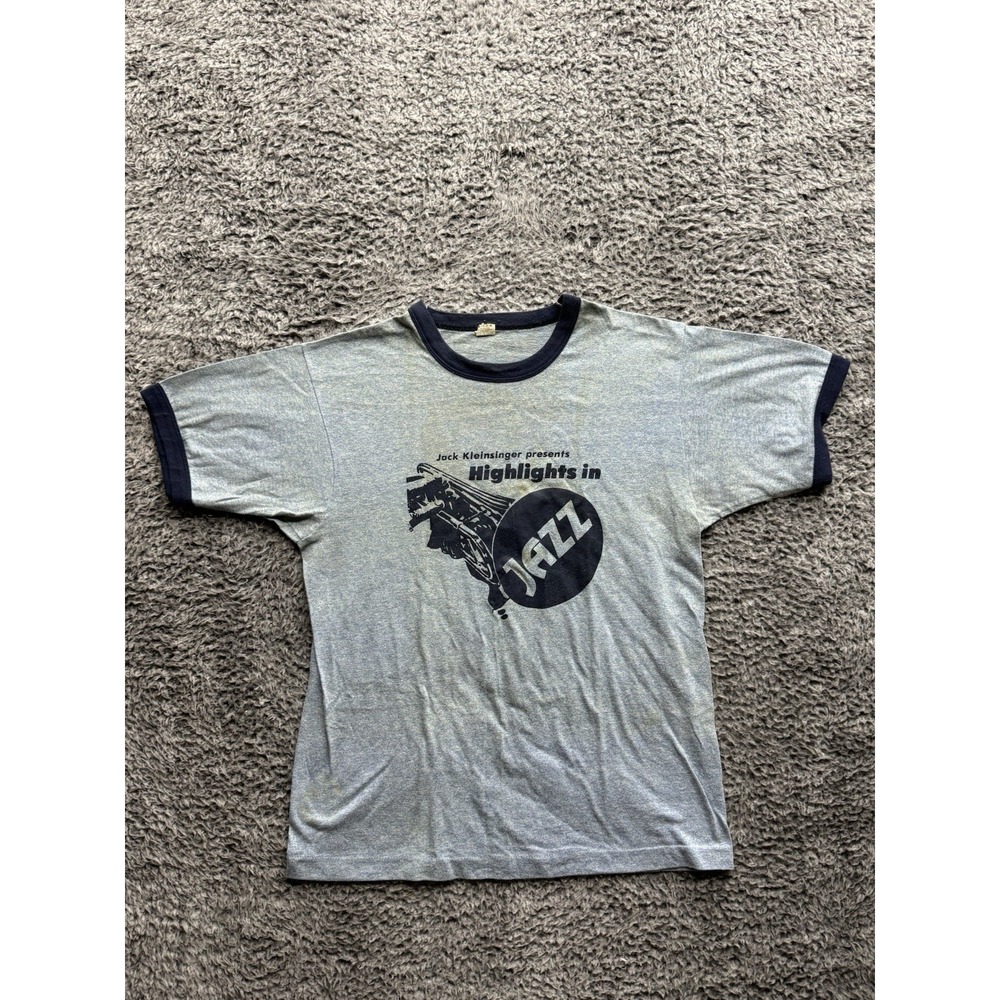 Vintage 70s Jack Kleinsinger Presents Highlights in Jazz Tshirt Size L
